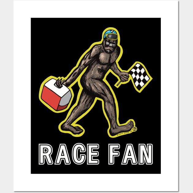 Bigfoot Race Fan Wall Art by Art from the Blue Room